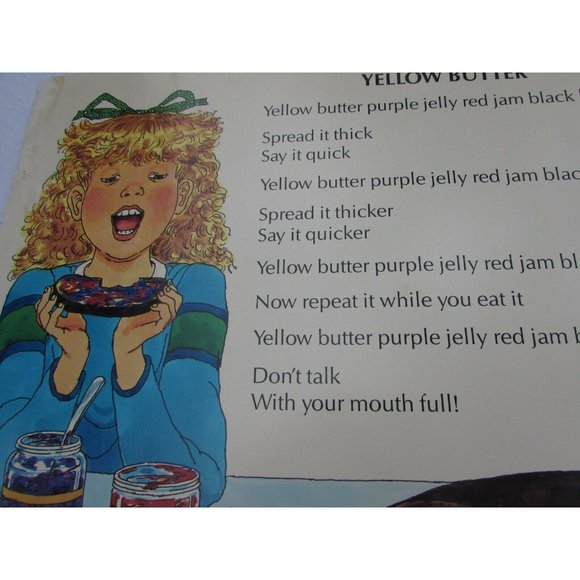 Yellow Butter School Poster Mary Ann Hoberman 30258 Poetry VNTG - Picture 3 of 7